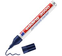 edding 3000 permanent marker - steel-blue - 1 pen - round tip 1.5-3 mm - quick-drying permanent markers - waterproof, smudge-proof - for cardboard, plastic, wood, metal, fabric - marker pens