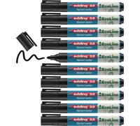 edding 31 EcoLine flipchart marker - black - box of 10 - round nib 1,5-3 mm - m
