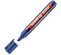 edding 330 Permanent Marker - Blue - 1 Pen - Chisel Tip 1-5 mm - Waterproof, Quick-Drying, Smear-Proof Pens - for Cardboard, Plastic, Glass, Wood, Metal and Fabric