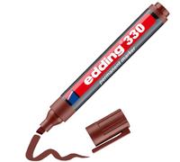 edding 330 permanent marker - brown - 1 pen - chisel tip 1-5 mm - waterproof, quick-drying, smear-proof pens - for cardboard, plastic, glass, wood, metal and fabric