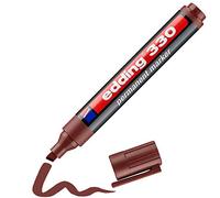 edding 330 permanent marker - brown - 1 pen - chisel tip 1-5 mm - waterproof, quick-drying, smear-proof pens - for cardboard, plastic, glass, wood, metal and fabric