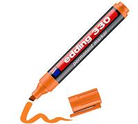 edding 330 permanent marker - orange - 1 pen - chisel tip 1-5 mm - waterproof, quick-drying, smear-proof pens - for cardboard, plastic, glass, wood, metal and fabric