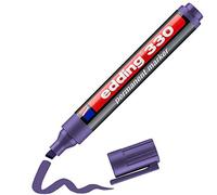 edding 330 permanent marker - violet - 1 pen - chisel tip 1-5 mm - waterproof, quick-drying, smear-proof pens - for cardboard, plastic, glass, wood, metal and fabric