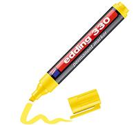edding 330 permanent marker - yellow - 1 pen - chisel tip 1-5 mm - waterproof, quick-drying, smear-proof pens - for cardboard, plastic, glass, wood, metal and fabric