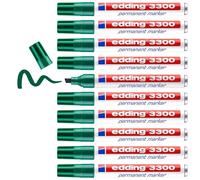 edding 3300 permanent marker - green - box of 10 - chisel tip 1-5 mm - quick-dry