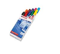 edding 3300 permanent marker - multi-coloured - set of 10 - chisel nib 1-5 mm - quick-drying permanent markers - waterproof, smudge-proof - for cardboard, plastic, wood, metal, fabric - marker pens