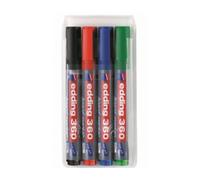 Edding 360/4 S Whiteboard Marker Bullet Tip 1.5-3mm Assorted Colours (Pack 4) -