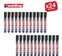 Edding 360 Black Whiteboard Marker, Refillable, Bullet Tip - Office & School Use