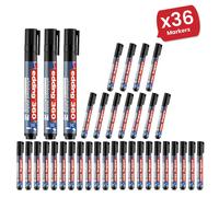 Edding 360 BULLET TIP BLACK WHITEBOARD MARKERS - Single 36 Packs Edding Black