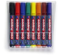 Edding E-360/8S Drywipe Marker Bullet Tip Asstd. (Pack-8)