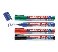 edding 360 Non-permanent Whiteboard Marker Assorted Medium Bullet 1.5 - 3 mm Pack of 4