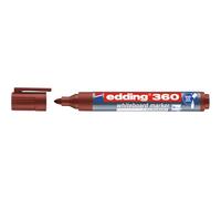 edding 360 whiteboard marker - brown - 1 whiteboard pen - round nib 1.5-3 mm - whiteboard pen dry wipe - for whiteboards, flipcharts, pinboards, magnetic and memo boards - sketchnotes