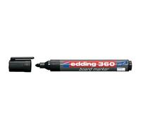 Edding 360 Whiteboard Marker Bullet Tip 1.5-3mm Line Black Ref 4-360001 Pack 10 122484