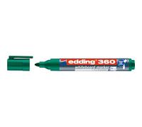 edding 360 whiteboard marker - green - 1 whiteboard pen - round tip 1.5-3 mm - whiteboard pen dry wipe - single pen