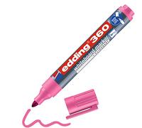 edding 360 whiteboard marker - pink - 1 whiteboard pen - round tip 1.5-3 mm - whiteboard pen dry wipe - for whiteboards, flipcharts, pinboards, magnetic and memo boards - sketchnotes