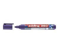 edding 360 whiteboard marker - violet - 1 whiteboard pen - round nib 1.5-3 mm - whiteboard pen dry wipe - for whiteboards, flipcharts, pinboards, magnetic and memo boards - sketchnotes