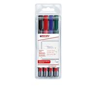 edding 361 Whiteboard Marker Bullet Tip 1mm Line Assorted Colours (Pack 4)