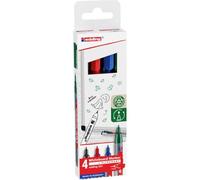 edding 361 Whiteboard Marker Bullet Tip 1mm Line Assorted Colours (Pack 4)
