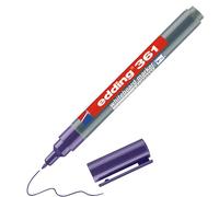 edding 361 whiteboard marker - violet - 1 whiteboard pen - round tip 1 mm - whiteboard pen dry wipe - for whiteboards, flipcharts, pinboards, magnetic and memo boards - sketchnotes