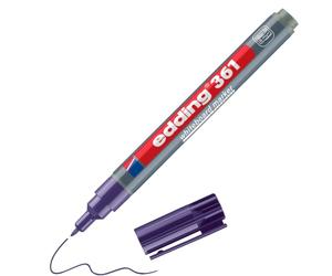 edding 361 whiteboard marker - violet - 1 whiteboard pen - round tip 1 mm - whiteboard pen dry wipe - for whiteboards, flipcharts, pinboards, magnetic and memo boards - sketchnotes