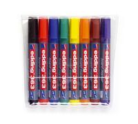 edding 363 whiteboard marker set - multi-coloured - 8 whiteboard pens - chisel nib 1-5 mm - whiteboard pen dry wipe - for whiteboards, flipcharts, magnetic, memo boards - sketchnotes - refillable