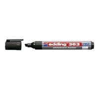 edding 363 whiteboard marker - black - 1 whiteboard pen - chisel tip 1-5 mm - whiteboard pen dry wipe - for whiteboards, flipcharts, pinboards, magnetic and memo boards - sketchnotes - refillable