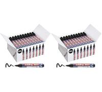 edding 363 whiteboard marker - black - 50 whiteboard pens - chisel tip 1-5 mm - whiteboard pen dry wipe - for whiteboards, flipcharts, pinboards, magnetic and memo boards - sketchnotes - refillable