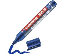 edding 363 Whiteboard Marker - Blue - 1 Whiteboard Pen - Chisel Tip 1-5 mm - Whiteboard Pen Dry Wipe - for Whiteboards, Flipcharts, Pinboards, Magnetic and Memo Boards - Sketchnotes - Refillable