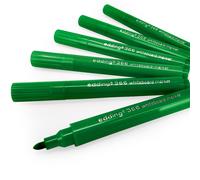 Edding 366 Mini Whiteboard Marker Pen - Dry Wipe - 1.0mm - Black - Pack of 10