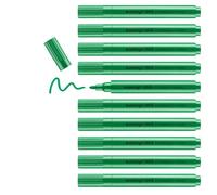 edding 366 whiteboard marker - green - 10 slim whiteboard pen - round nib 1 mm - dry-wipeable - for whiteboards, glass, magnetic and memo boards