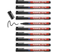 edding 370 - black - box of 10 - fine bullet nib 1 mm - waterproof, quick-dryin