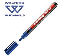 Edding 370 Fine Permanent Marker | Refillable | Box 10 Mark Paper Metal Plastic