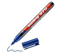 edding 370 permanent marker - blue - 1 pen - fine round nib 1 mm - waterproof, quick-drying - multi-purpose marker, universal pen - for cardboard, plastic, wood, metal, glass, pebbles, canvas