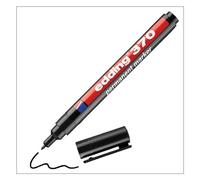Edding 370 Permanent Marker Bullet Tip 1mm Line Black (Pack 10) - 4-37