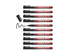 Edding 370 Permanent Marker Fine Black (Pack of 10) 370-001