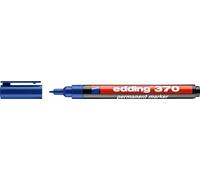 Edding 370 Permanent Marker, Refillable, Bullet Tip, Plastic, blue