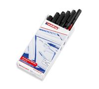 Edding Permanent Marker 370 – Fine 1 mm Bullet Tip, Waterproof Quick-Drying – Black Box of 10