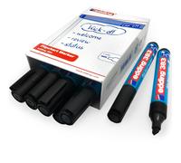 Edding 383 Flipchart Marker Pen - 1-5mm - Chisel Tip - Black - Pack of 10