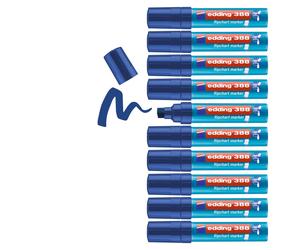 edding 388 flipchart marker - blue - box of 10 - chisel nib 4-12 mm - marker for
