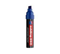 edding 390 Permanent Marker - Blue - 1 Pen - Wide Chisel Nib 4-12 mm - Waterproof, Quick-Drying - Multi-Purpose Marker, Universal Pen - for Cardboard, Plastic, Wood, Metal, Glass, Pebbles, Canvas