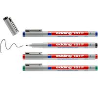 Edding 4-151-4 151 F Overhead Projector Non-Permanent Marker Set 0.6 mm Pack of