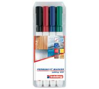 Edding 4-400-1-4999 Permanent Marker Fine Bullet Tip 1mm Blue/Red/Black/Green