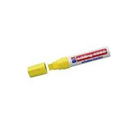 edding 4090 chalk marker - neon-yellow - 1 chalk pen - chisel nib 4-15 mm - broad-nib wet wipe pen for chalkboards, windows, glass, mirrors - liquid chalk marker pens for opaque coverage