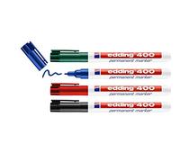 Edding 400 Bullet Tip Permanent Marker Pack of 4 - Assorted