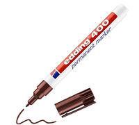 edding 400 permanent marker - brown - 1 pen - fine round tip 1 mm - waterproof, quick-drying, smear-proof pens - for cardboard, plastic, wood, metal, glass and fabric