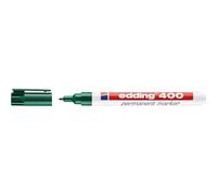 edding 400 permanent marker - green - 1 pen - fine round tip 1 mm - waterproof, quick-drying, smear-proof pens - for cardboard, plastic, wood, metal, glass and fabric