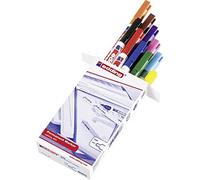 edding 400 permanent marker - multi-coloured - 10 pens - fine round nib 1 mm - waterproof, quick-drying, smear-proof pens - for cardboard, plastic, wood, metal, glass and fabric