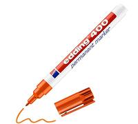edding 400 permanent marker - orange - 1 pen - fine round tip 1 mm - waterproof, quick-drying, smear-proof pens - for cardboard, plastic, wood, metal, glass and fabric