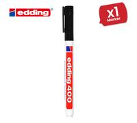 Edding 400 permanent marker, refillable, round tip, plastic stock, black.