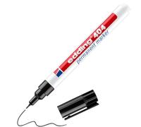 edding 404 permanent marker - black - 1 pen - fine round tip 0.75 mm - waterproof, quick-drying, smear-proof pens - for cardboard, plastic, wood, metal, glass and fabric